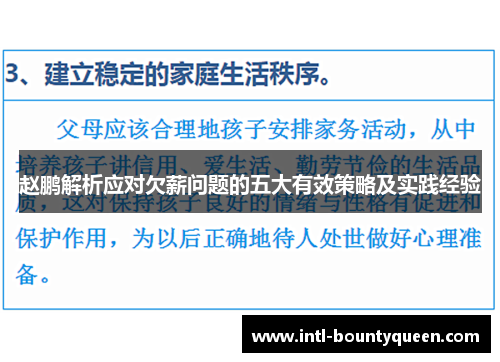 赵鹏解析应对欠薪问题的五大有效策略及实践经验